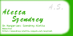 aletta szendrey business card